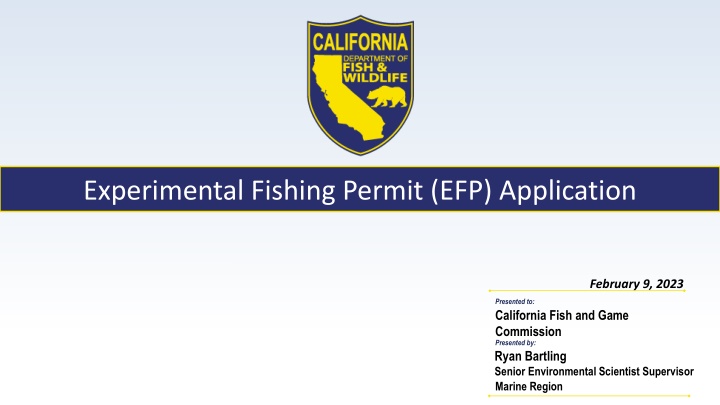 experimental fishing permit efp application