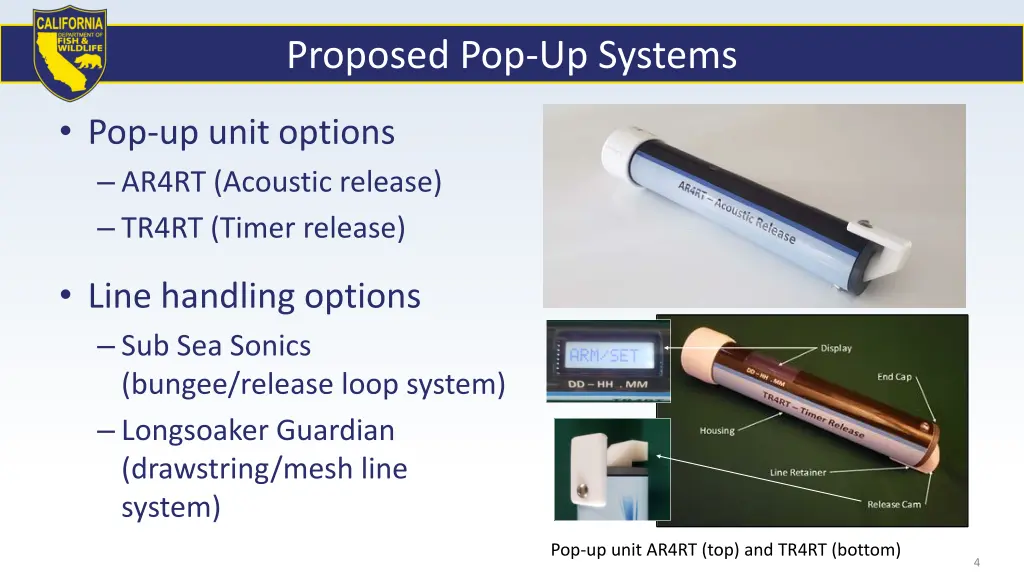 proposed pop up systems