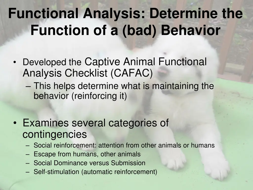 functional analysis determine the function
