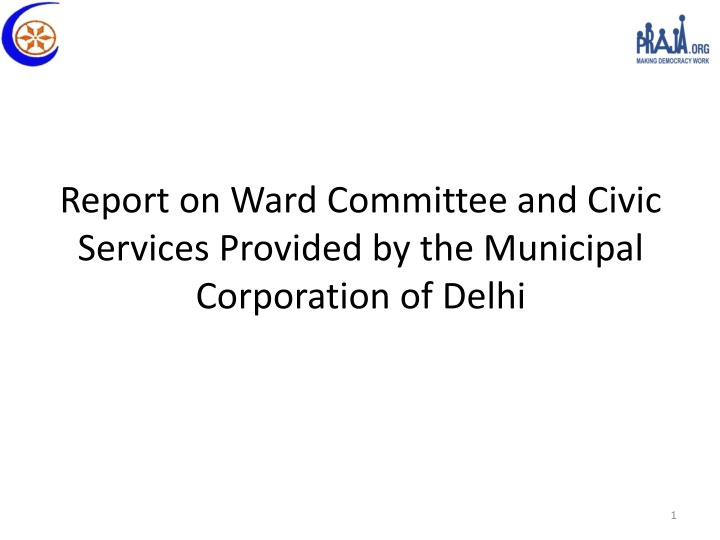 report on ward committee and civic services