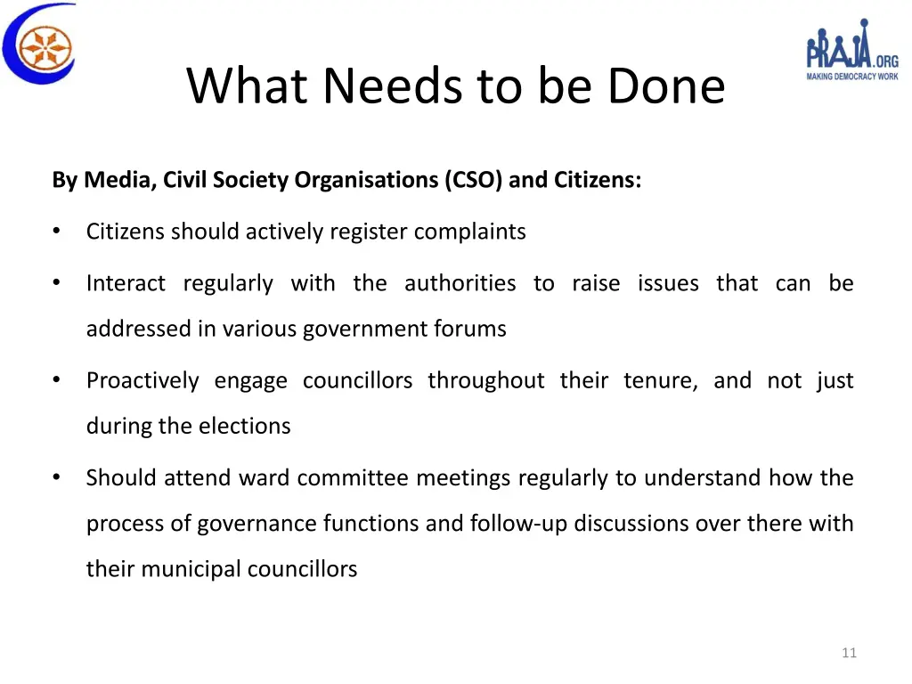 what needs to be done 2