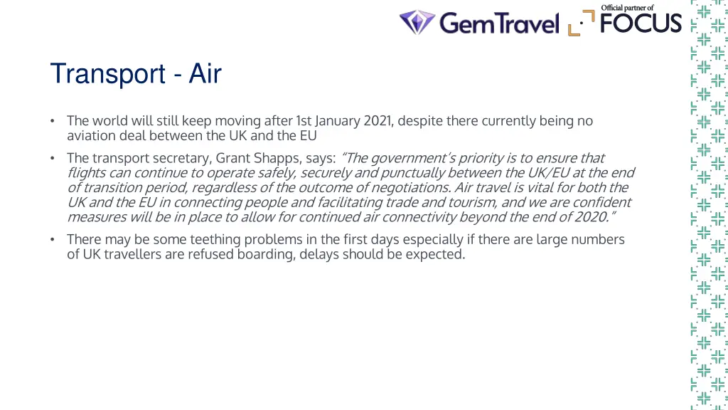 transport air