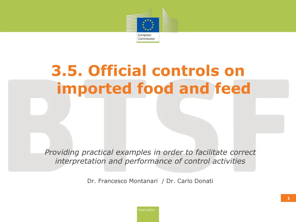 3 5 official controls on imported food and feed