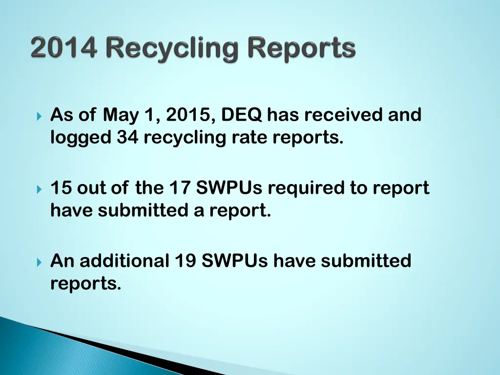 as of may 1 2015 deq has received and logged