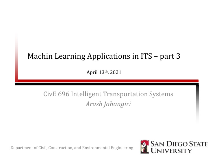 machin learning applications in its part 3