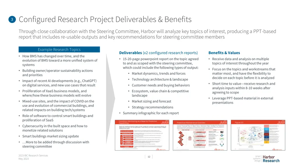 configured research project deliverables benefits