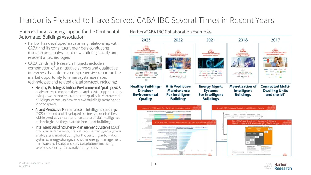 harbor is pleased to have served caba ibc several