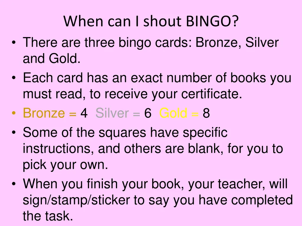 when can i shout bingo there are three bingo
