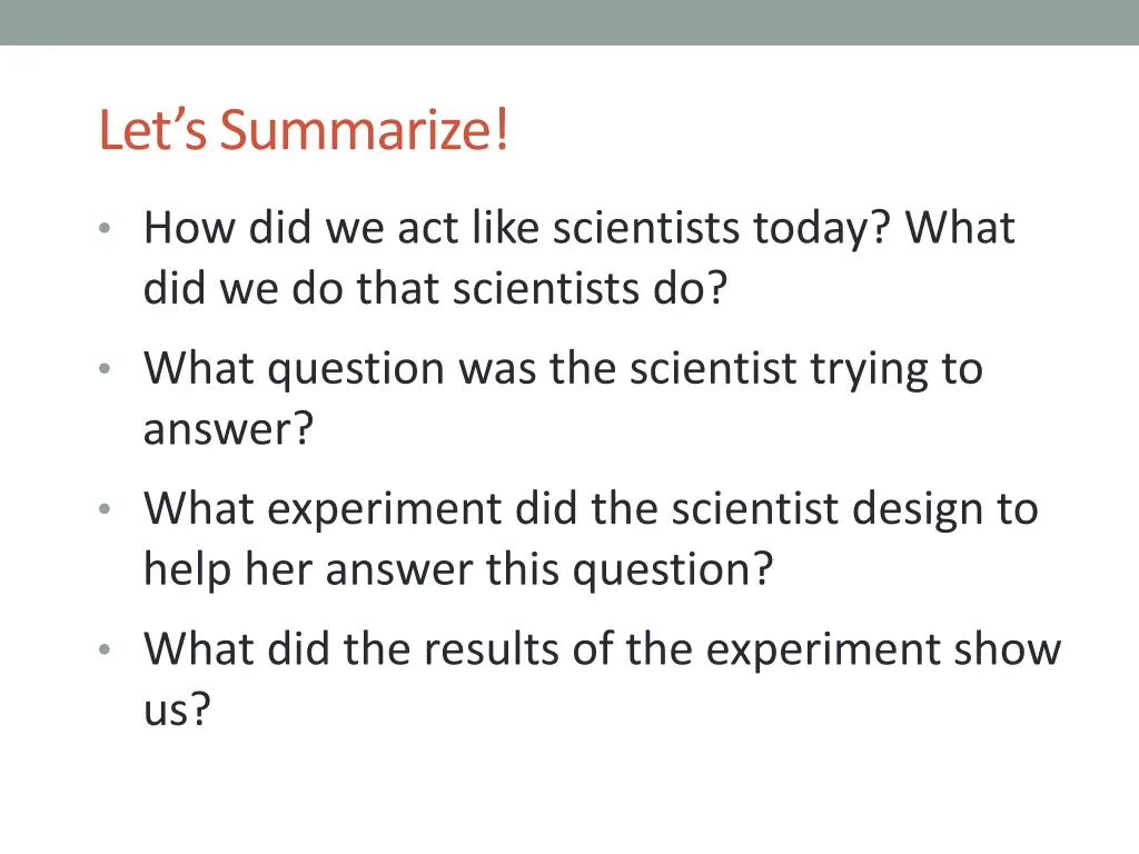 let s summarize 1