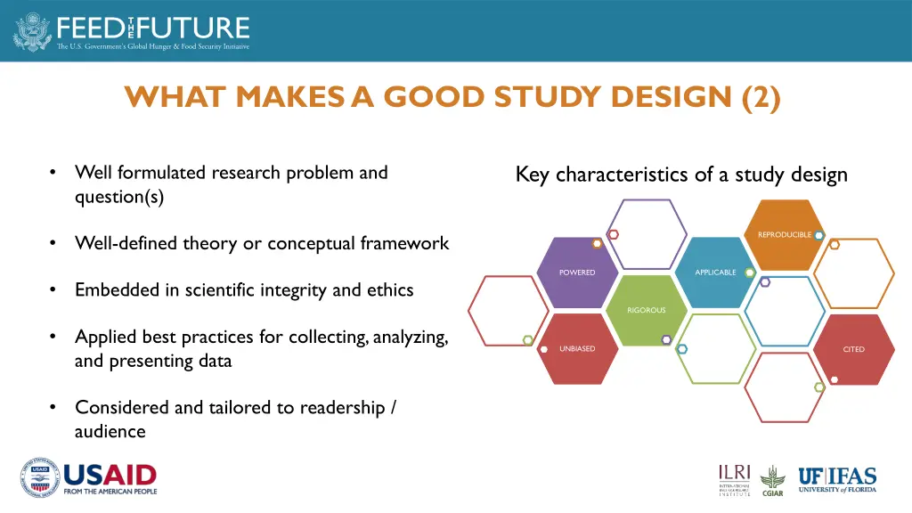 what makes a good study design 2
