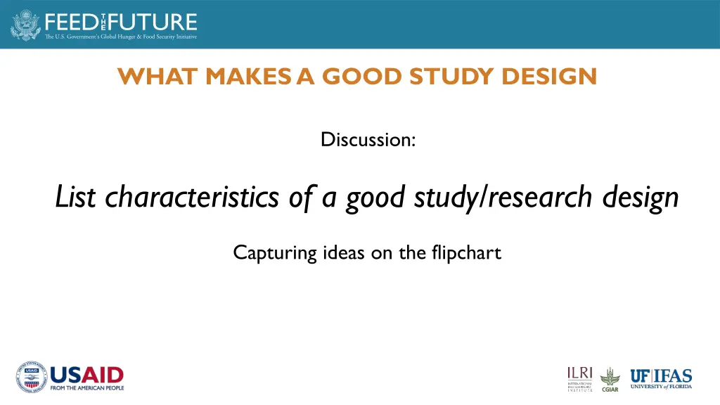 what makes a good study design