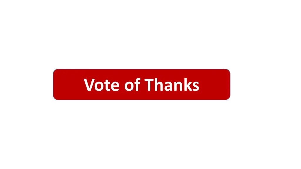 vote of thanks