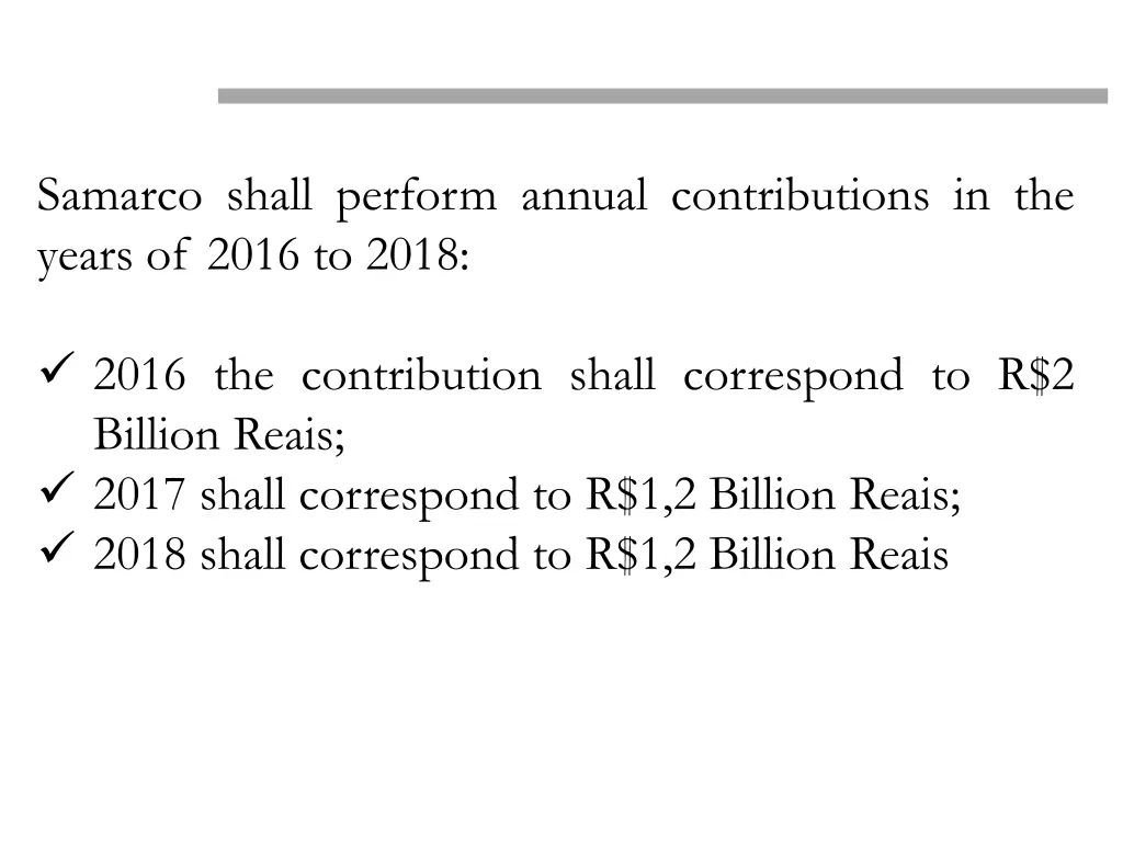 samarco shall perform annual contributions