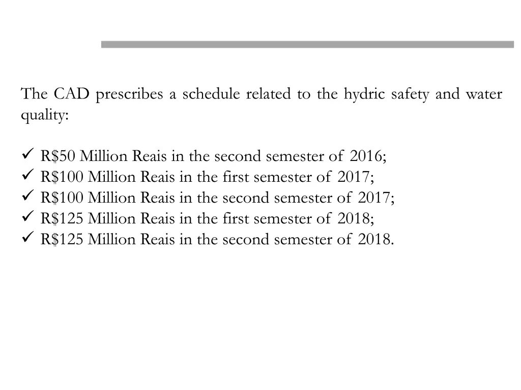 the cad prescribes a schedule related