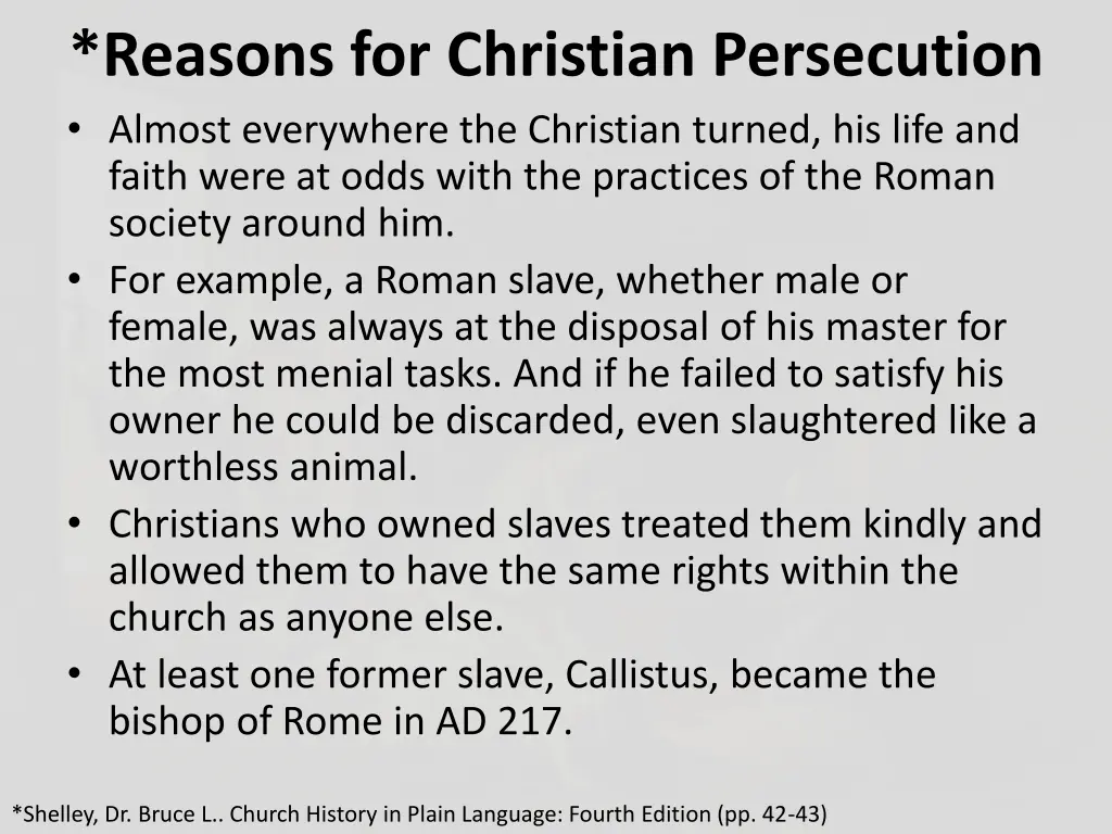 reasons for christian persecution almost