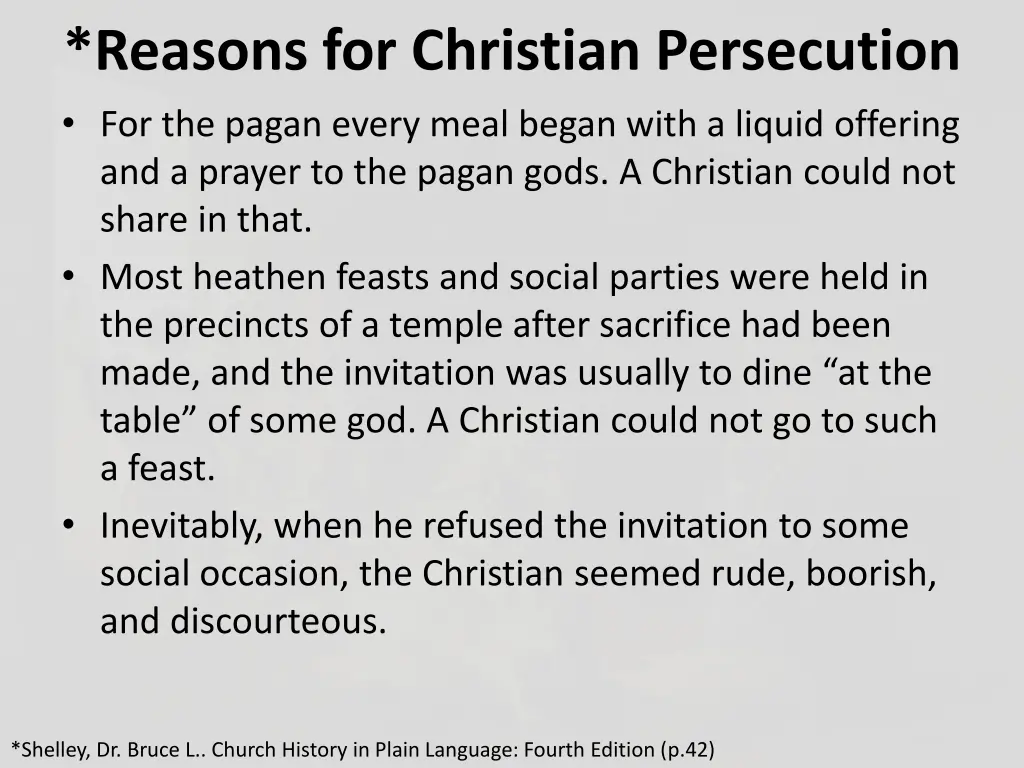 reasons for christian persecution for the pagan