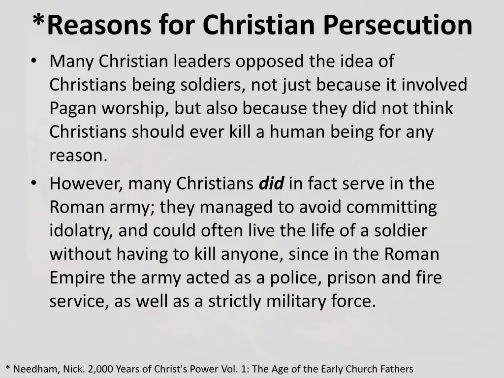 reasons for christian persecution many christian