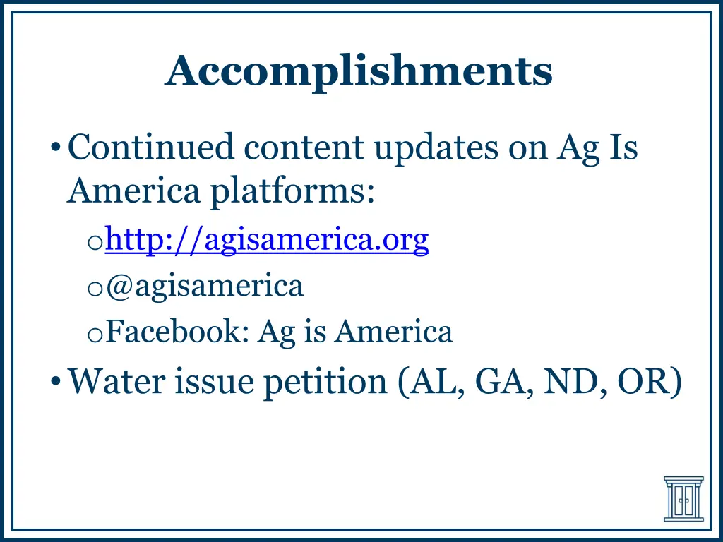 accomplishments