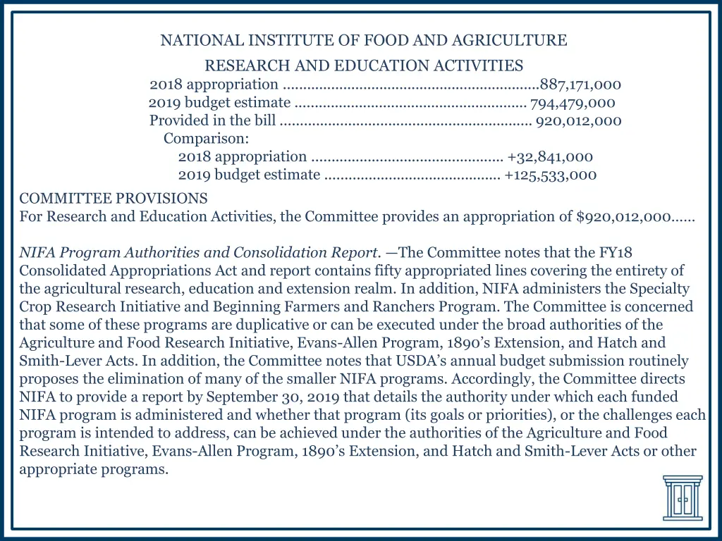 national institute of food and agriculture