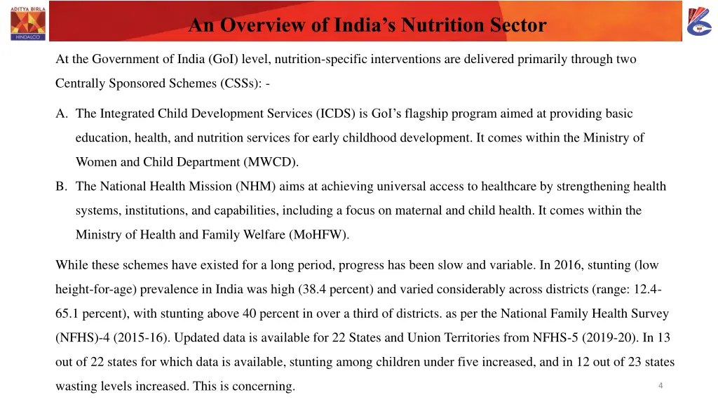 an overview of india s nutrition sector