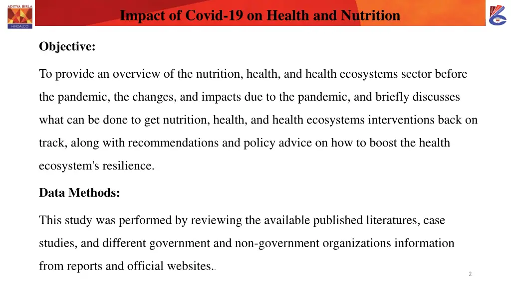 impact of covid 19 on health and nutrition
