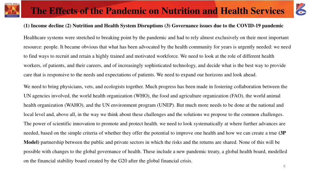 the effects of the pandemic on nutrition