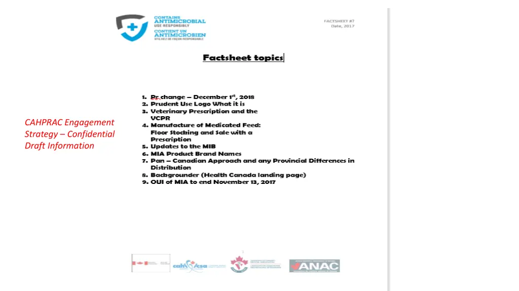 cahprac engagement strategy confidential draft