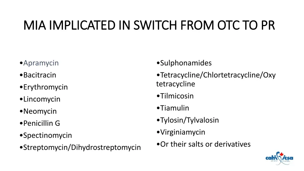 mia implicated in switch from