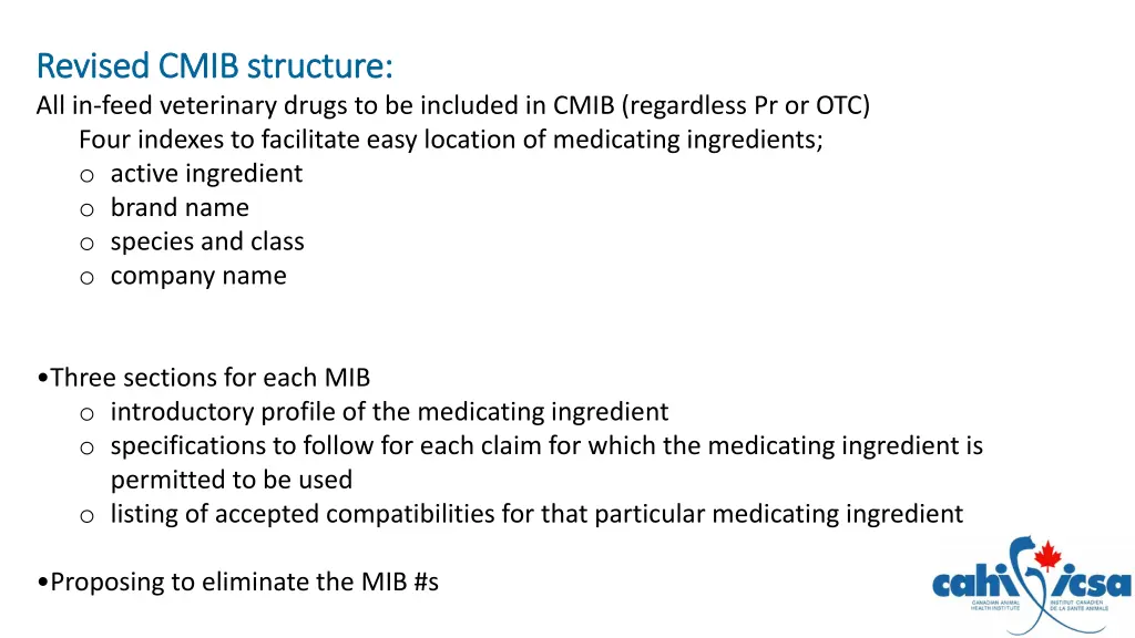 revised cmib structure revised cmib structure