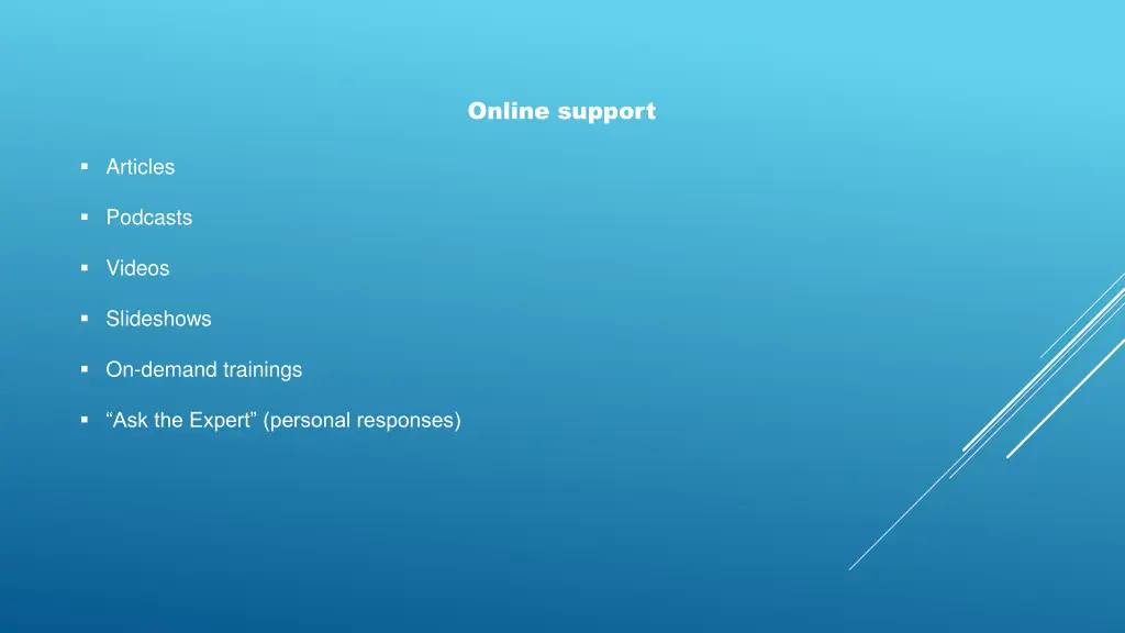 online support