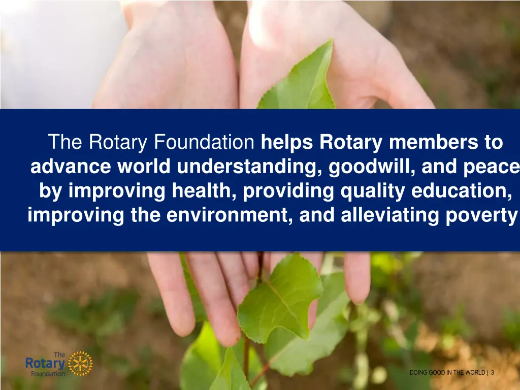 the rotary foundation helps rotary members