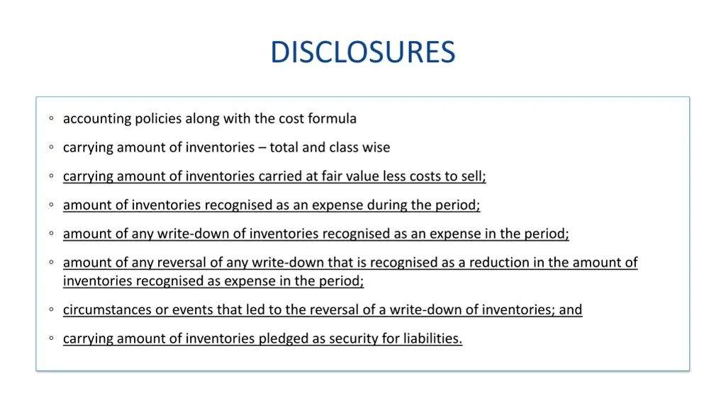 disclosures