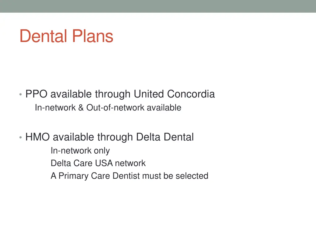 dental plans