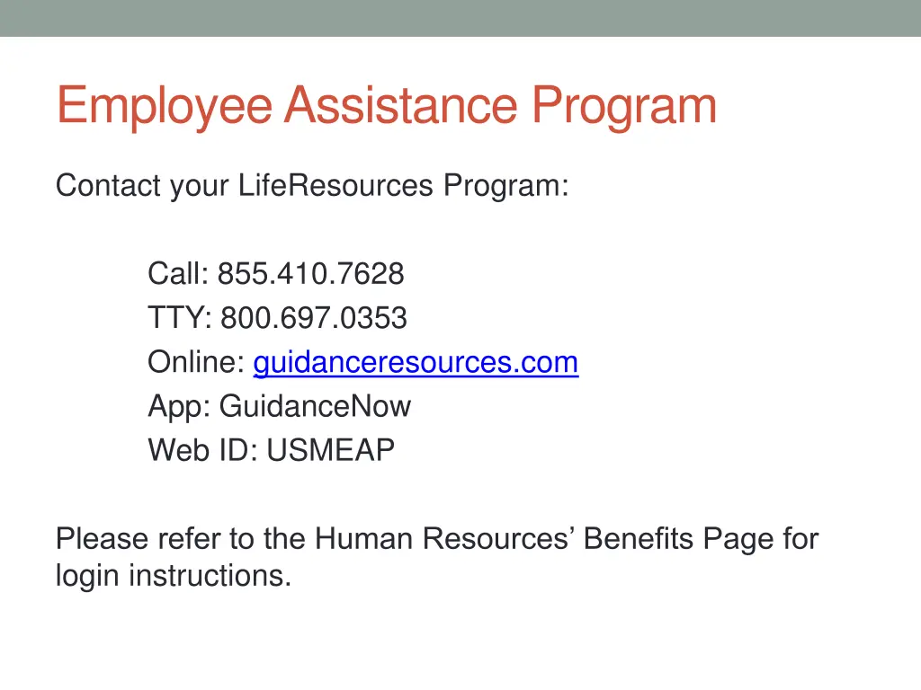 employee assistance program
