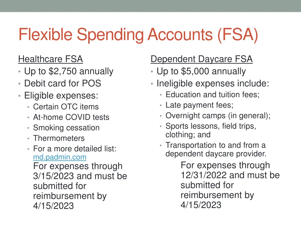 flexible spending accounts fsa