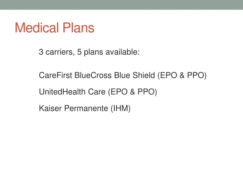 medical plans