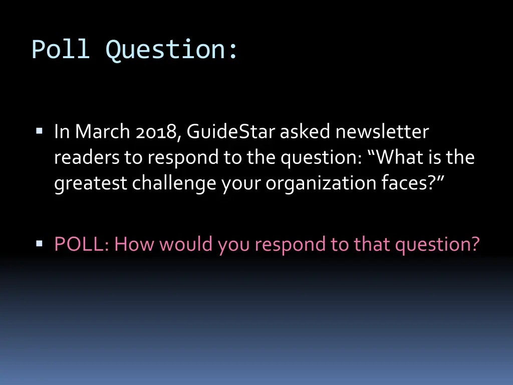 poll question