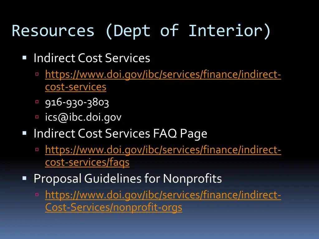 resources dept of interior