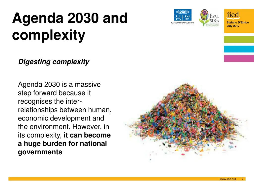 agenda 2030 and complexity