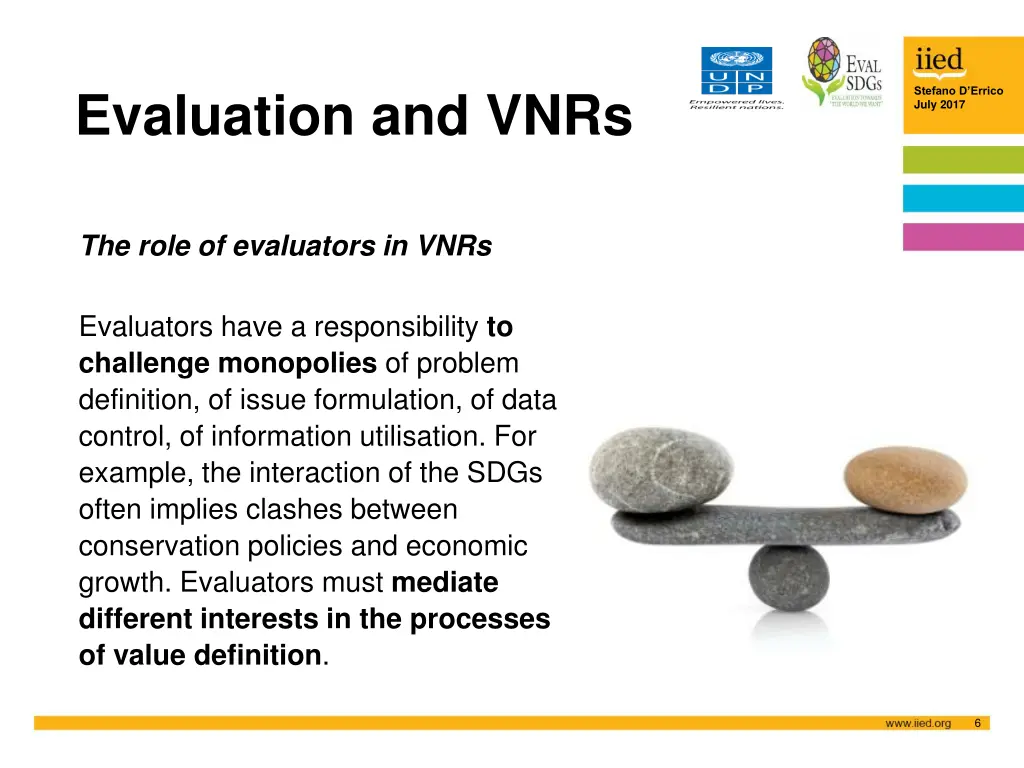 evaluation and vnrs 1