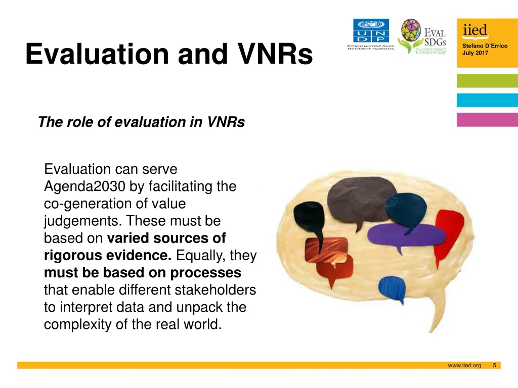 evaluation and vnrs