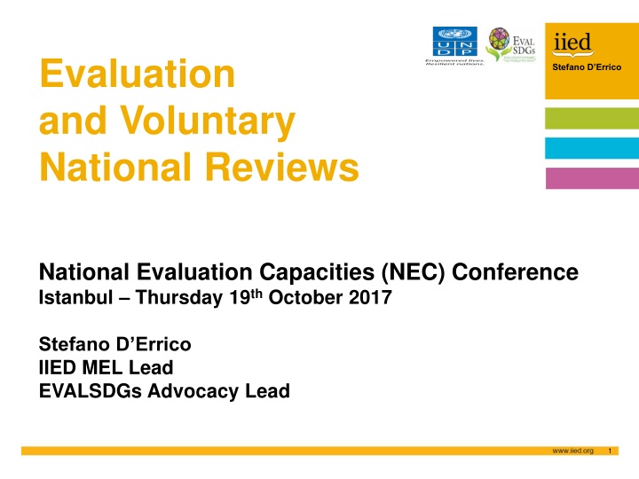 evaluation and voluntary national reviews