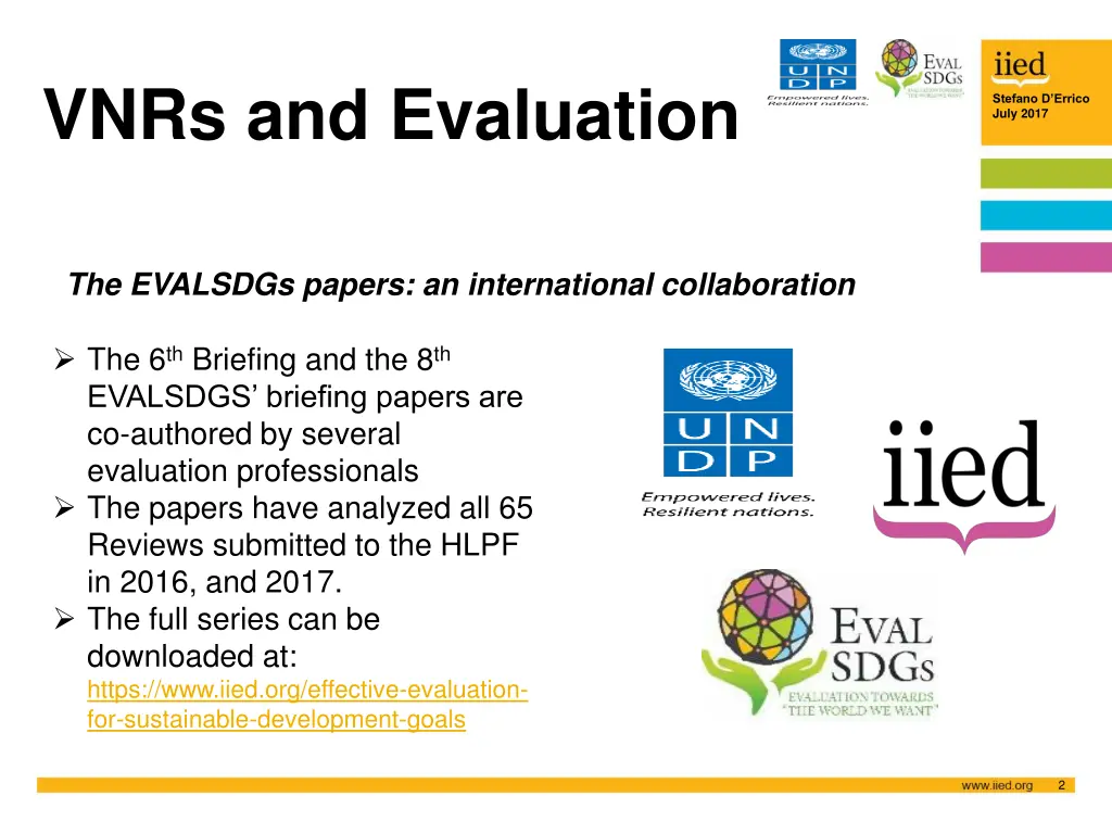 vnrs and evaluation