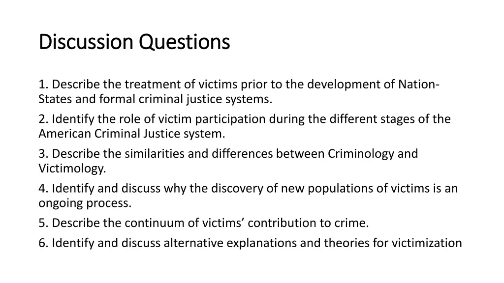 discussion discussion questions
