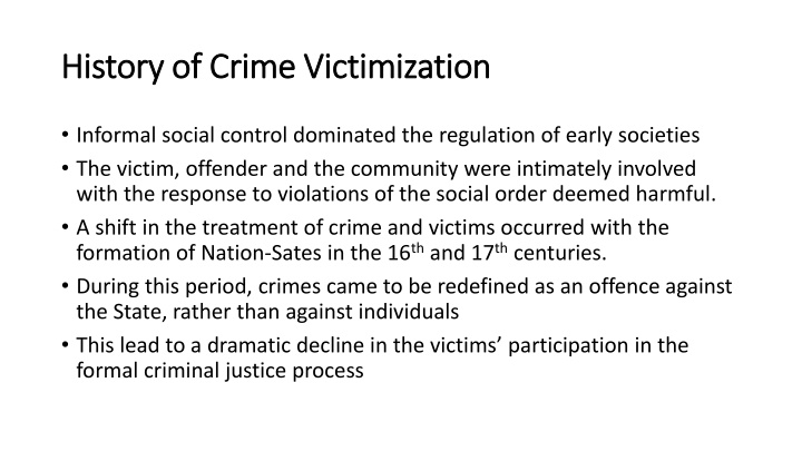history of crime victimization history of crime