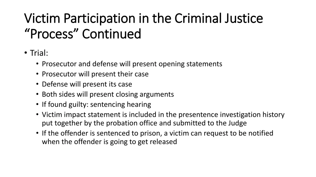 victim participation in the criminal justice 1