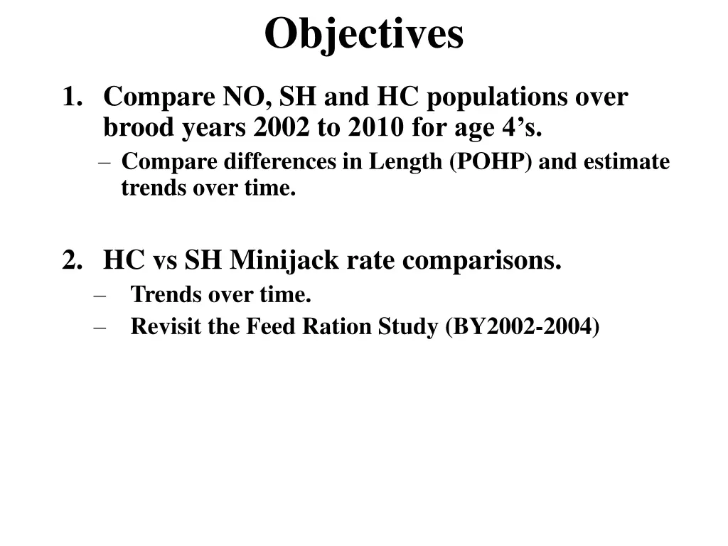 objectives