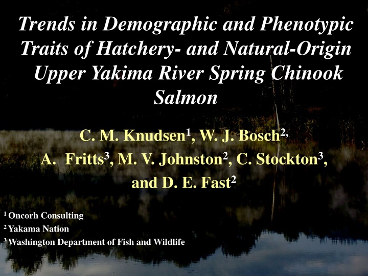 trends in demographic and phenotypic traits