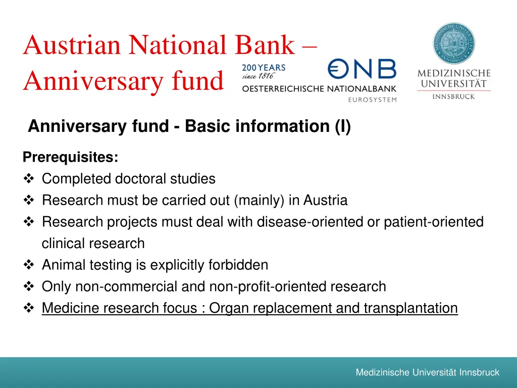 austrian national bank anniversary fund 1