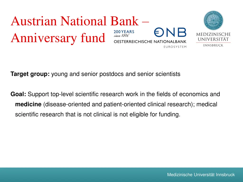austrian national bank anniversary fund